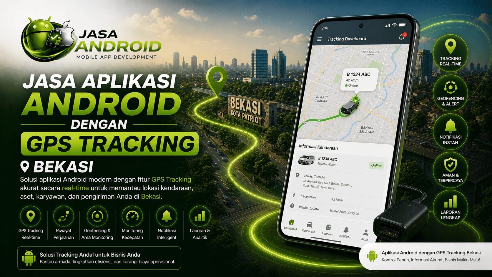 Aplikasi Android dengan GPS Tracking Bekasi: Solusi Monitoring Real-Time untuk Bisnis Modern
